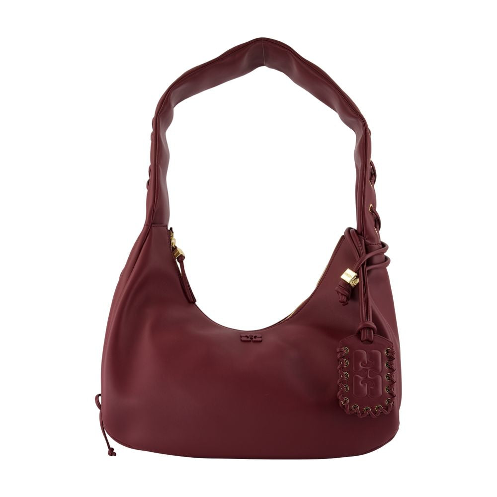 Ganni Shoulder Bag — Burgundy