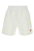 Casablanca Monogram Bermuda Shorts — White