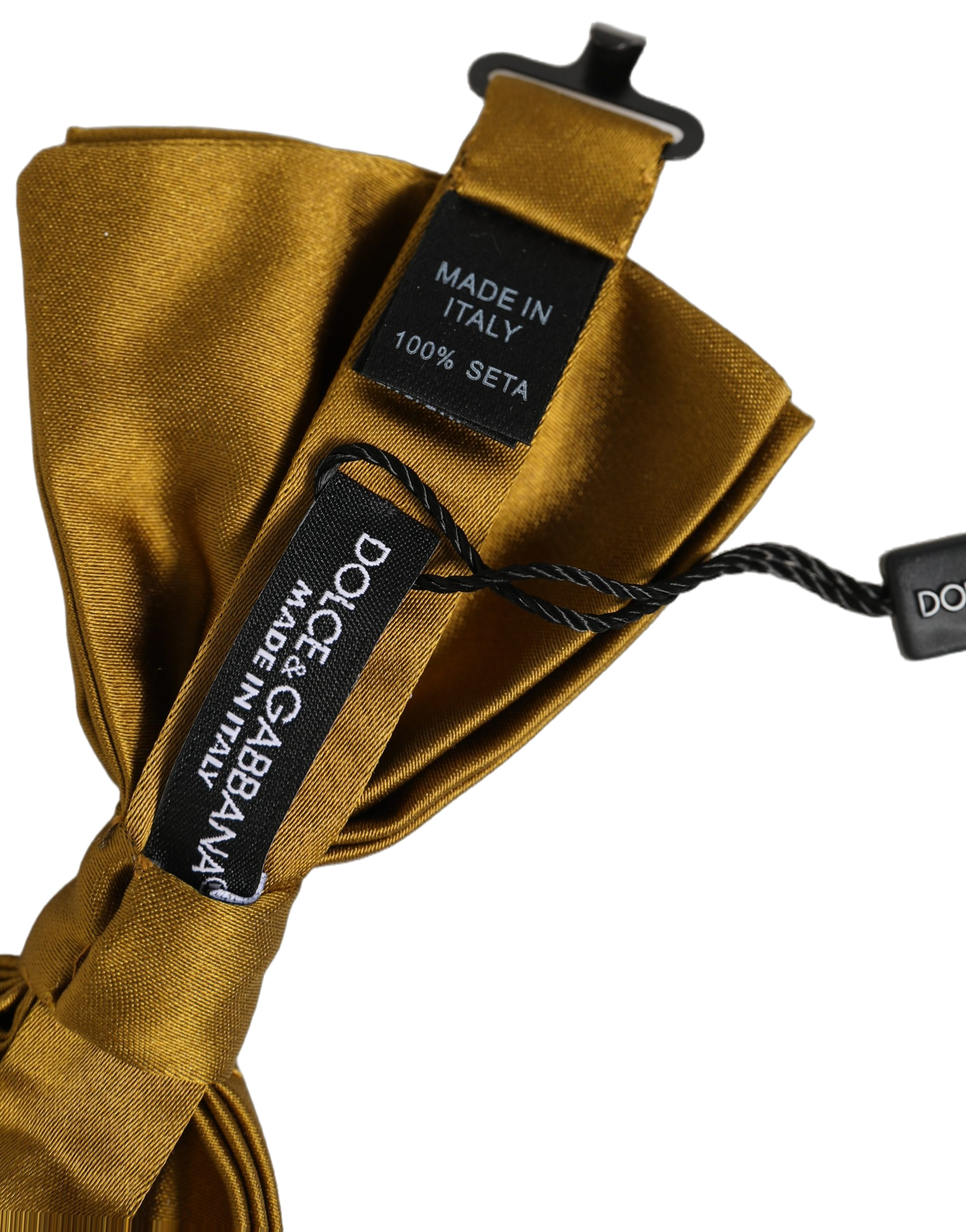 Dolce & Gabbana Silk Adjustable Bow Tie — Yellow