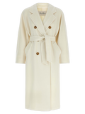 Max Mara Virgin Wool Blend Coat — White
