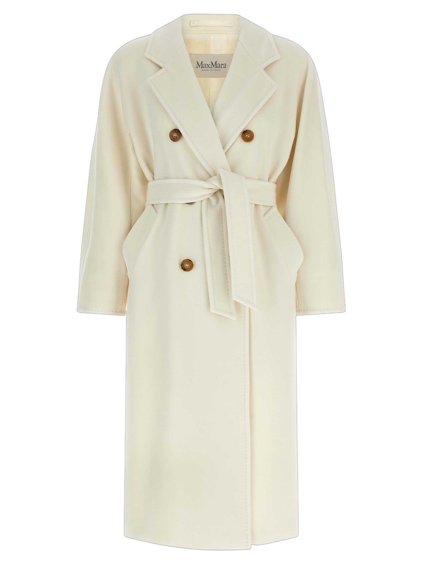 Max Mara Virgin Wool Blend Coat — White