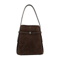 Toteme Belted Calfskin Shoulder Bag — Brown