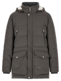 Brunello Cucinelli Goose Feather Padded Parka — Gray