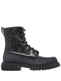 Ferragamo Gancini Combat Boot — Black