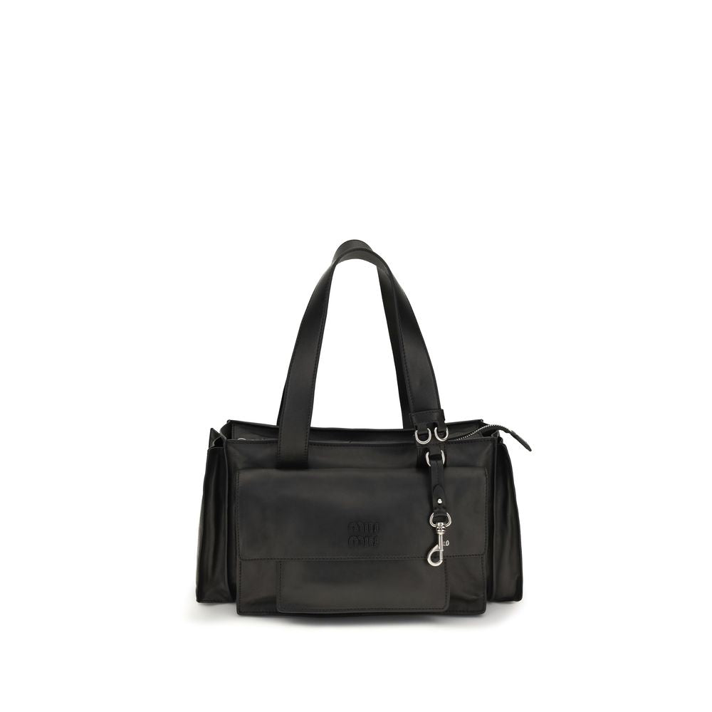 Miu Miu Utilitaire Shoulder Bag — Black