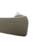 Pinko Leather and Polyethylene Shoulder Bag — White