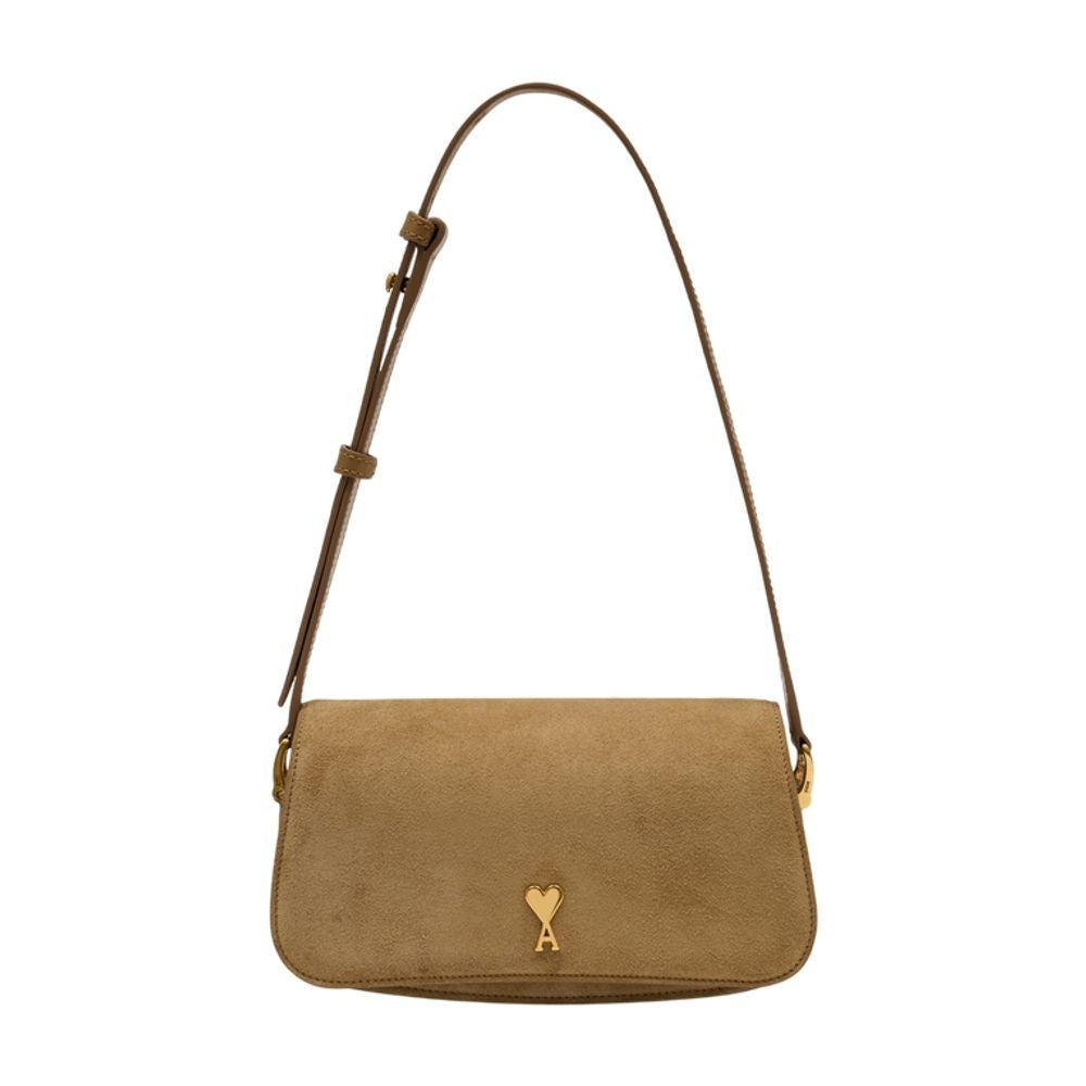 AMI Paris Shoulder Bag — Beige