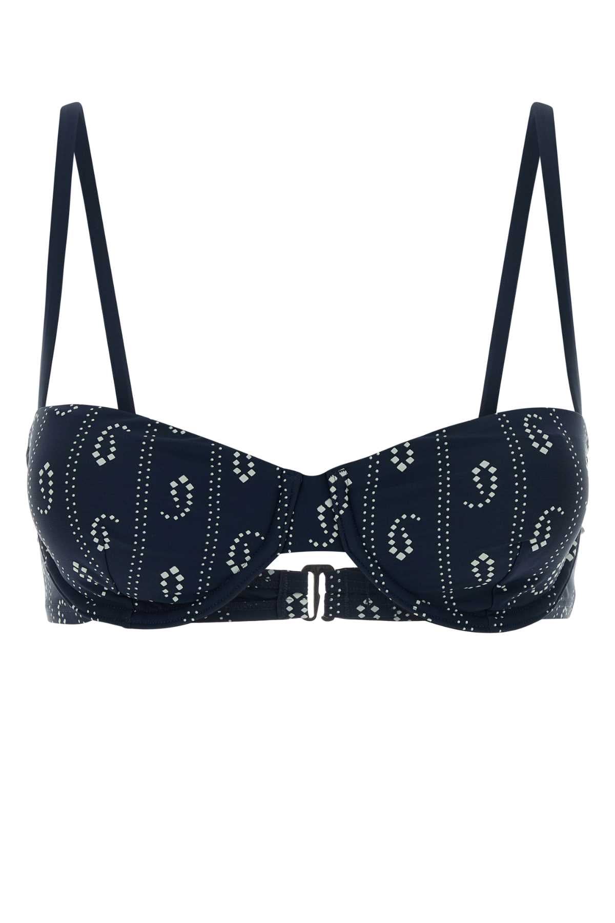 Tory Burch Pasley Bikini Top — Navy