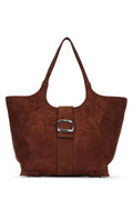 Roger Vivier Suede Tote Tote Bag — Brown