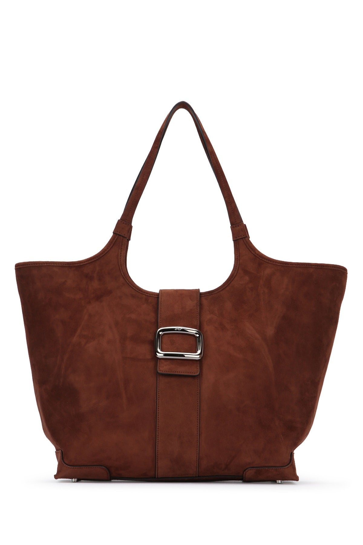 Roger Vivier Suede Tote Tote Bag — Brown