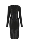 Dolce & Gabbana Corset-Detailed Midi Dress — Black