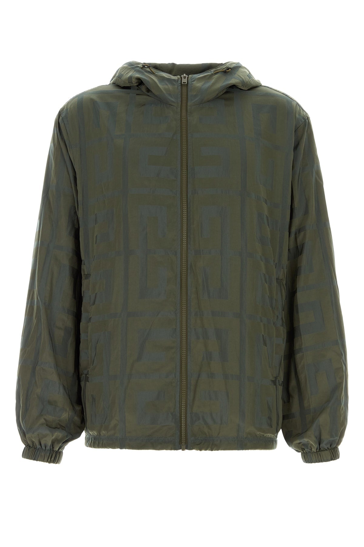 Givenchy Logo Jacquard Nylon Jacket — Khaki