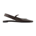 Toteme Calfskin Leather Mary Jane Flat — Brown