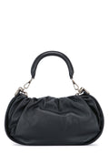 Roger Vivier Ruched Leather Shoulder Bag — Black