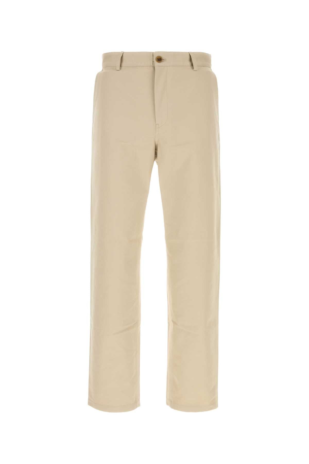 Maison Kitsune Cotton Trousers — Beige