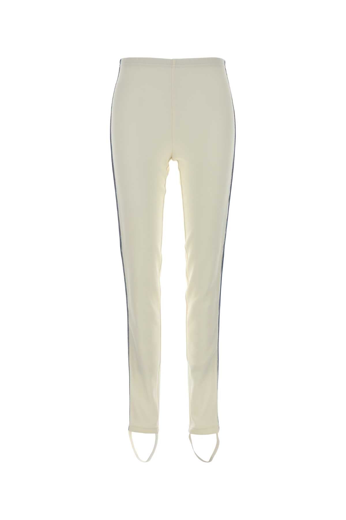 Prada Footed Polyester Leggings — White
