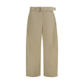 Magda Butrym Wide-Leg Cotton Trousers — Beige