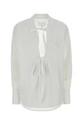 Maison Margiela Tie-Front Cotton Shirt — White