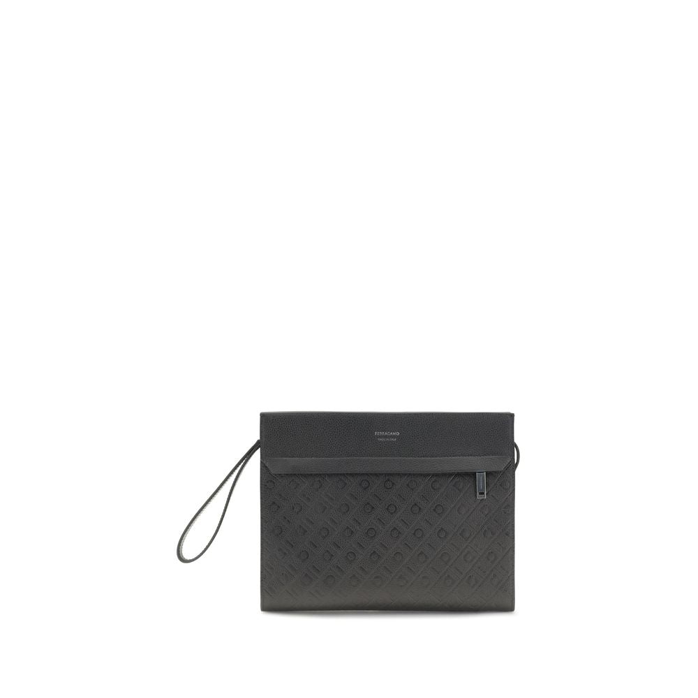 Ferragamo Clutch — Black