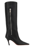 Amina Muaddi Mona Boot — Black