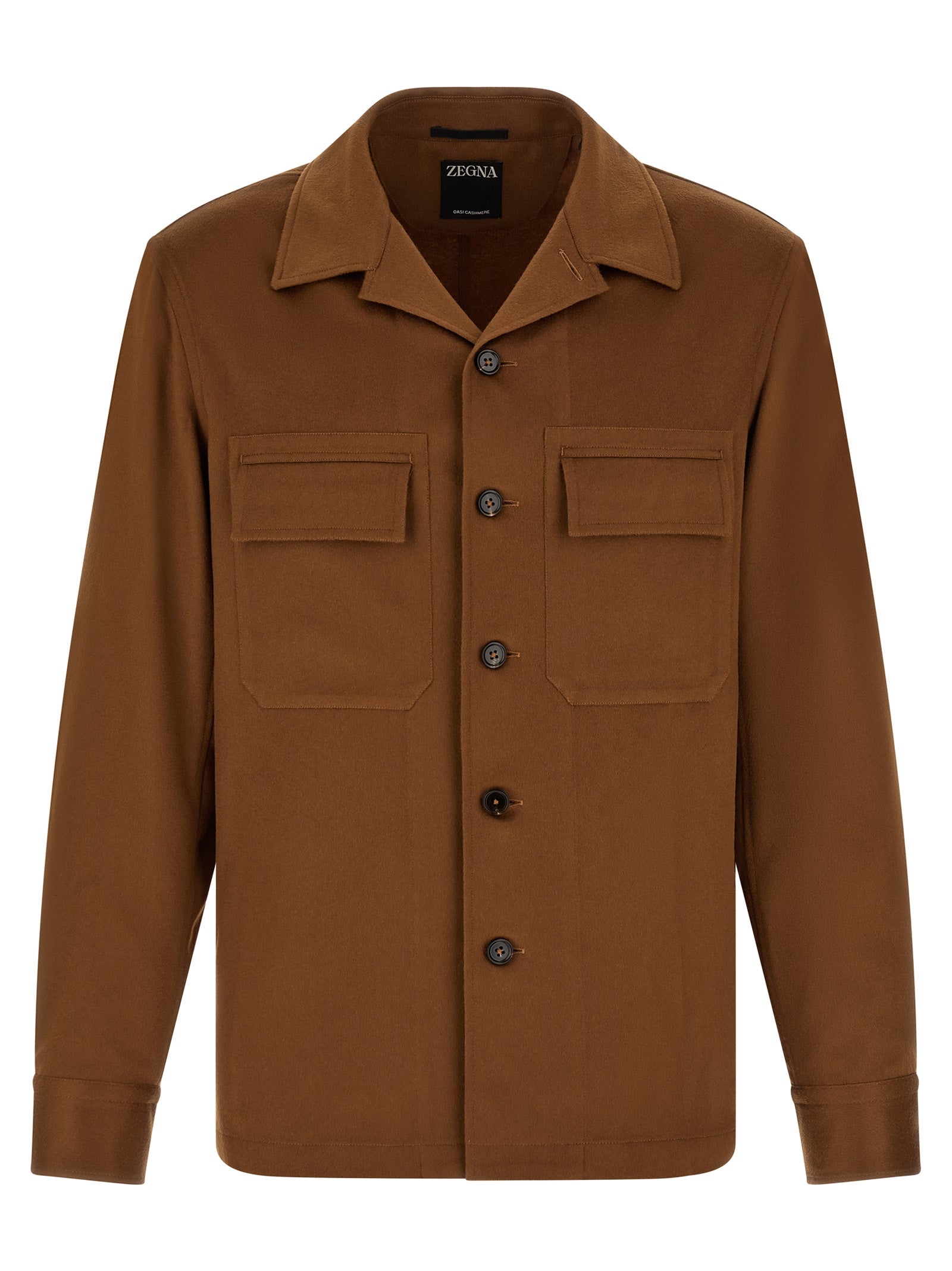 Zegna Cashmere Overshirt — Brown