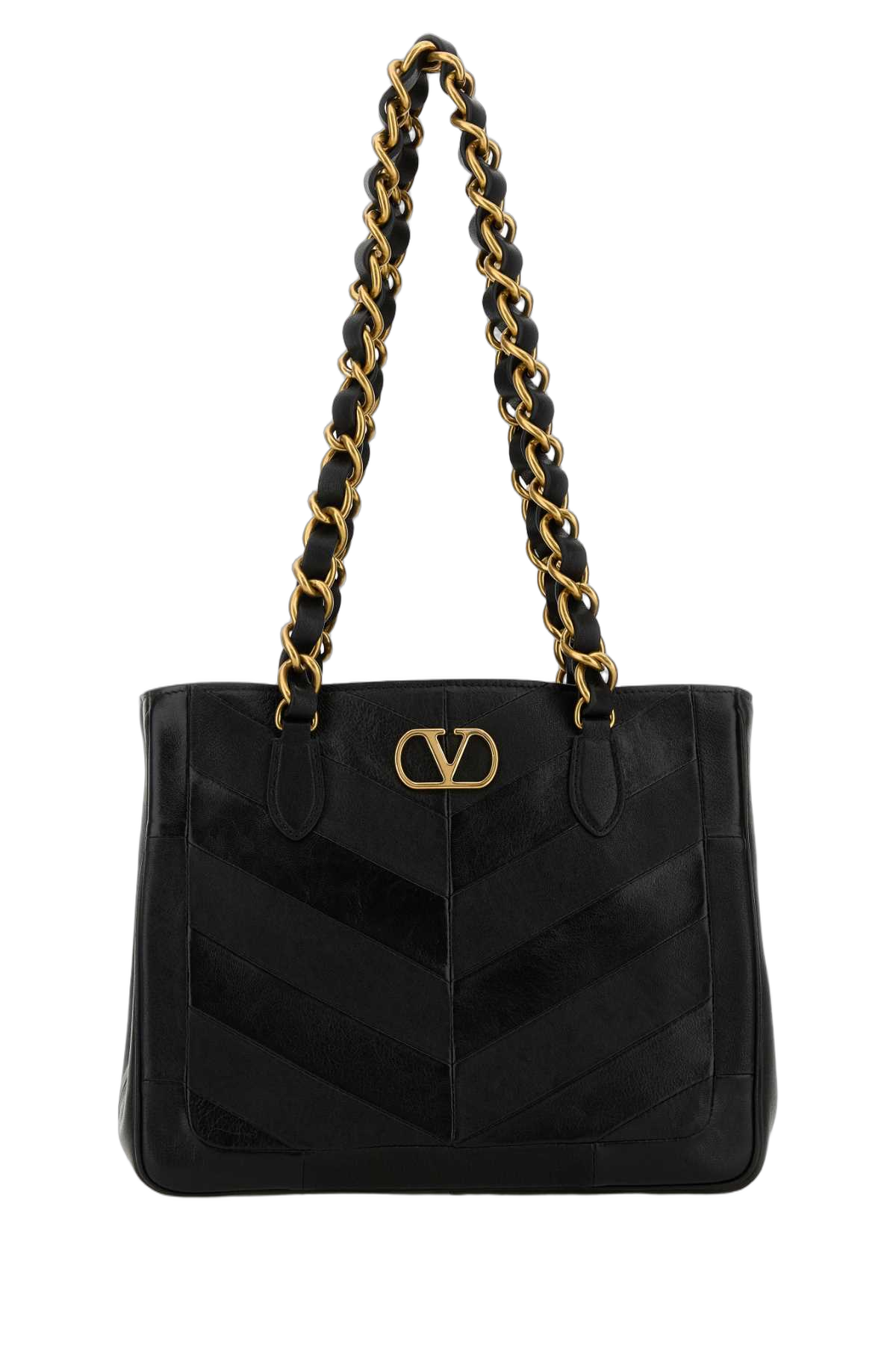 Valentino Garavani Quilted Leather Shoulder Bag — Black