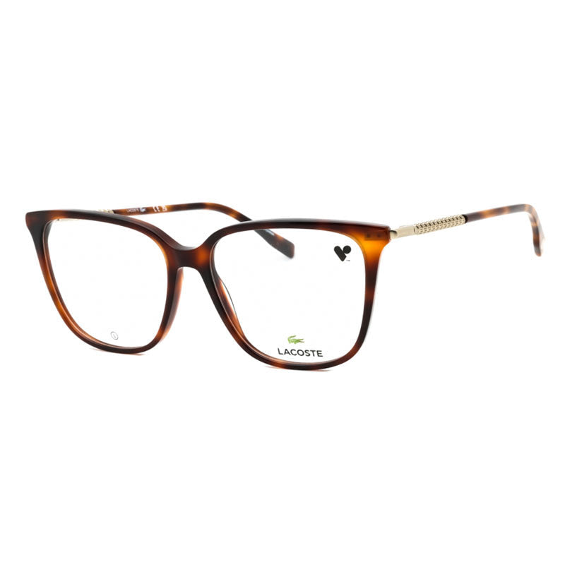 Lacoste L2940214 Tortoiseshell Square Full Rim Eyeglasses — Brown