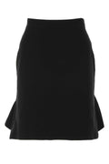 Bottega Veneta Wool Flared Skirt — Black