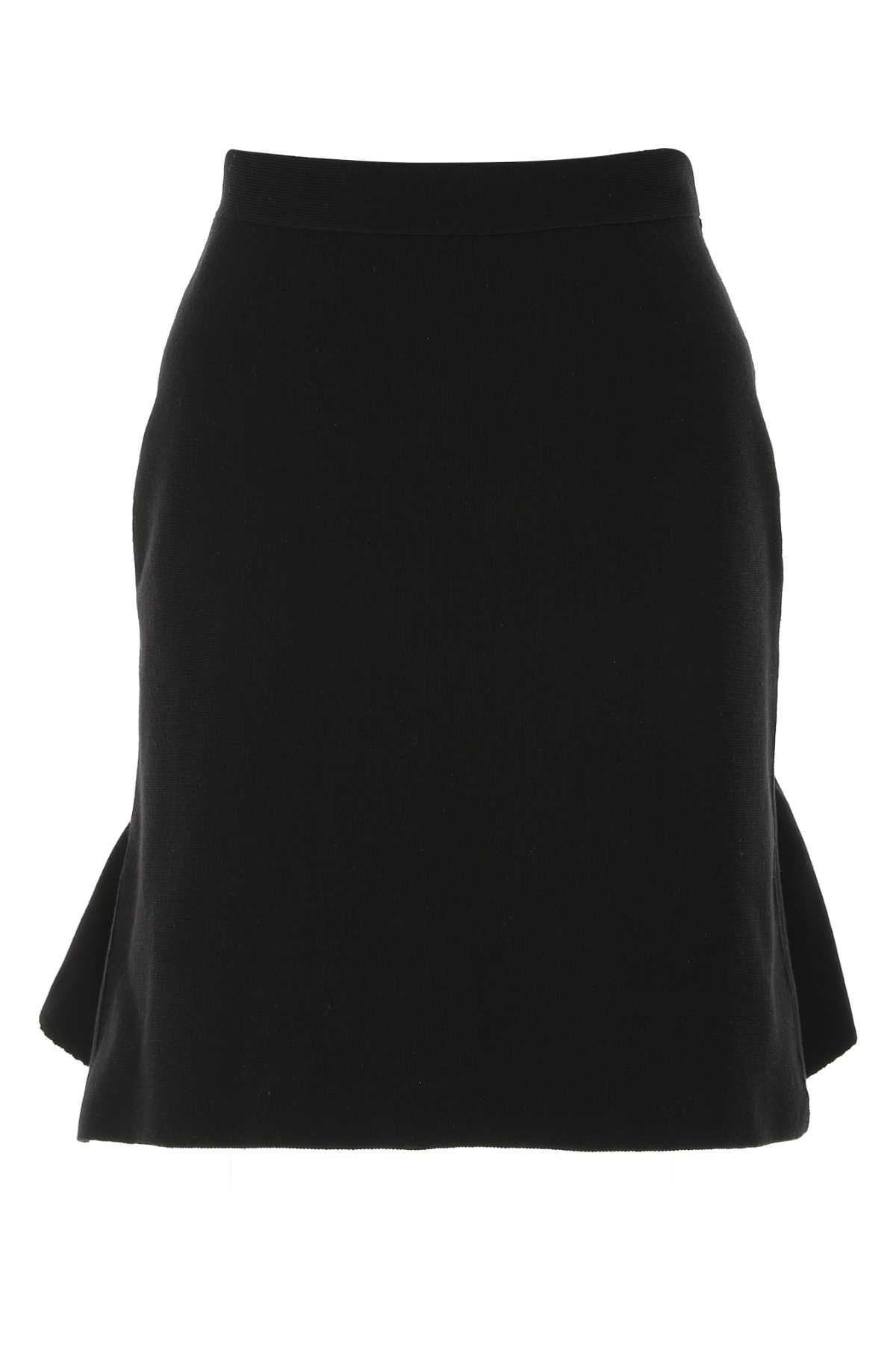 Bottega Veneta Wool Flared Skirt — Black