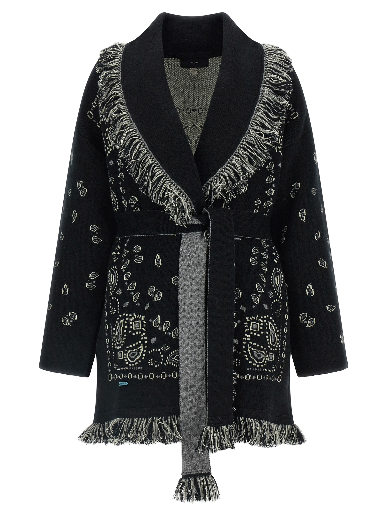 Alanui Bandana Cardigan — Black