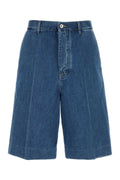 Bottega Veneta Denim Bermuda Shorts — Blue