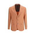 Brunello Cucinelli Wool-blend Deconstructed Blazer — Orange