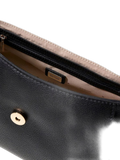 Guess Polyurethane Flap Top Handle Bag — Black
