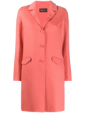Loro Piana Cashmere Blend Single-Breasted Coat — Pink