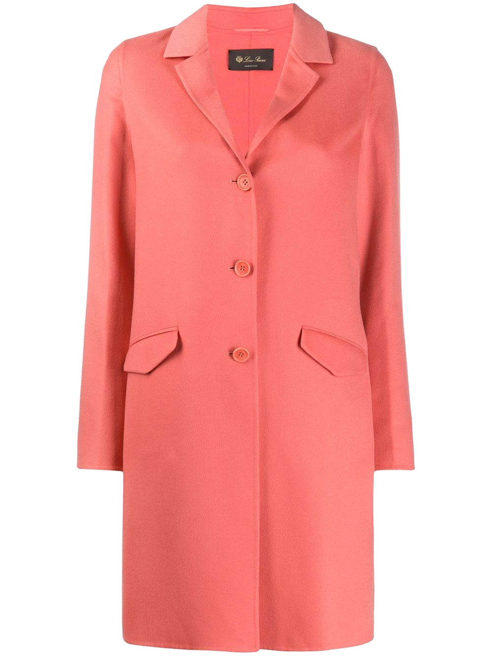 Loro Piana Cashmere Blend Single-Breasted Coat — Pink
