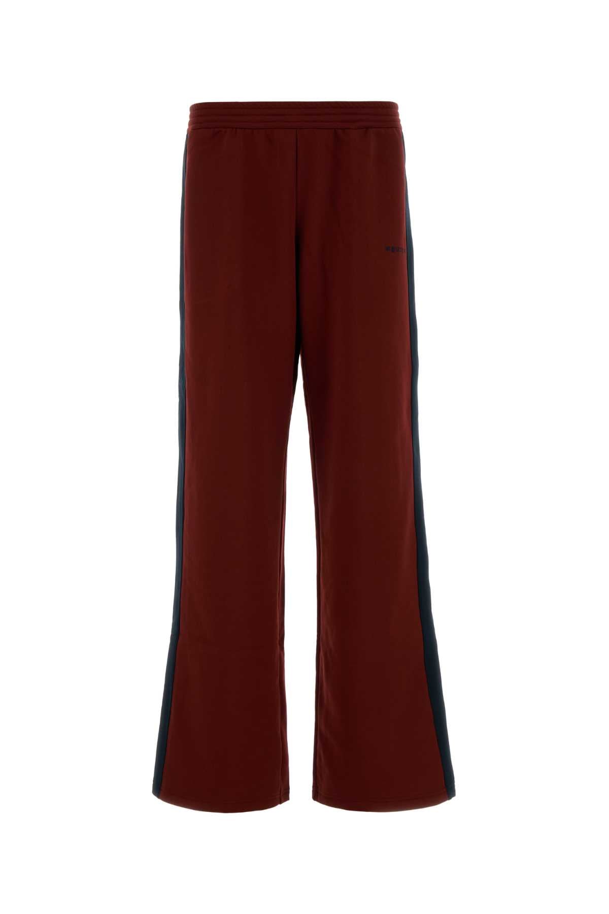 Alexander McQueen Contrast-Stripe Track Joggers — Red