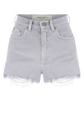 Golden Goose Deluxe Brand Distressed Cotton Denim Shorts — Purple