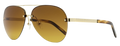 MCM MW0027-H Rimless Pilot Sunglasses — Gold