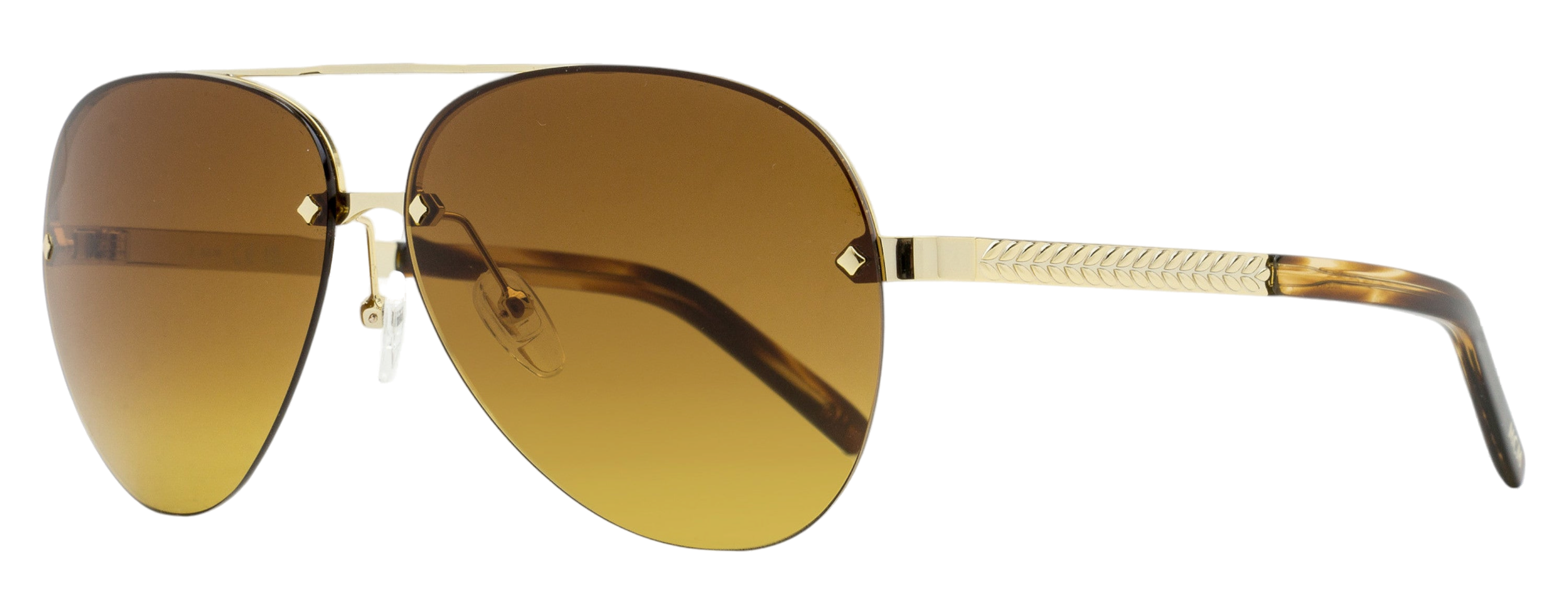 MCM MW0027-H Rimless Pilot Sunglasses — Gold