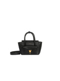 Coccinelle Grained Leather Top Handle Bag — Black