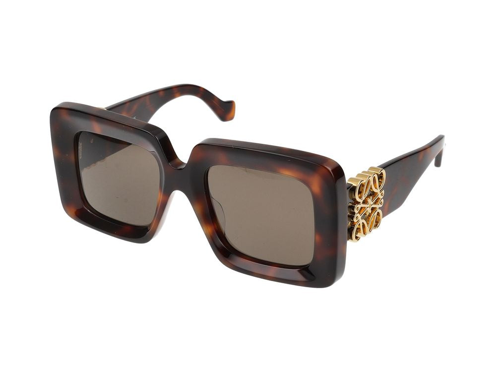 Loewe LW40176U Square Acetate Frame Sunglasses — tortoiseshell