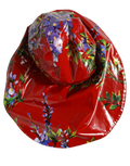 Dolce & Gabbana HAT10004 Glossy Floral Cotton Bucket Hat — Red