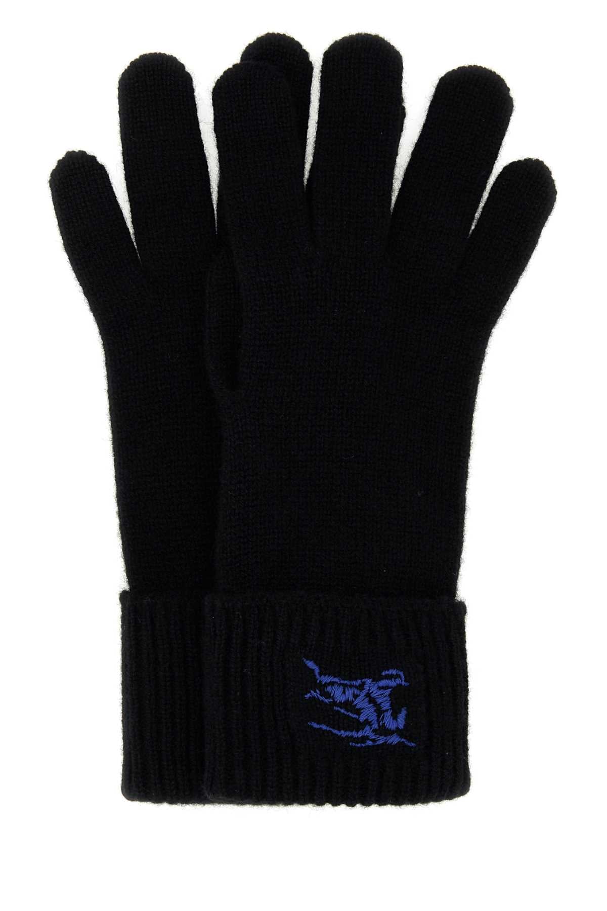 Burberry Cashmere Nylon Gloves — Black