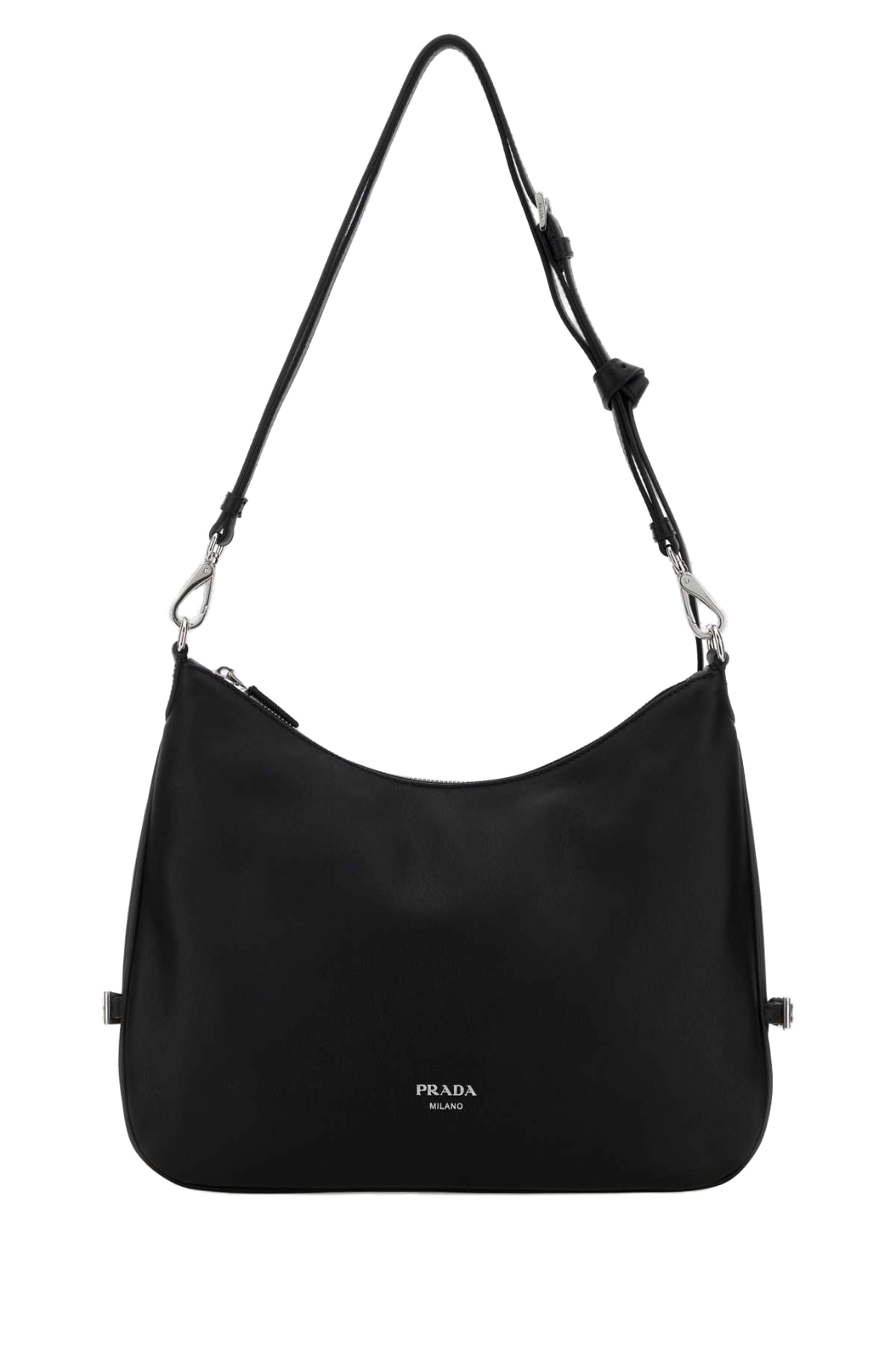 Bandolera Prada de piel — Negro