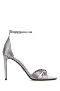 Prada Sandali Heel Sandal — Silver