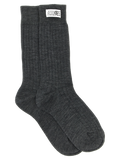 MM6 Maison Margiela Ribbed Wool Socks — Gray