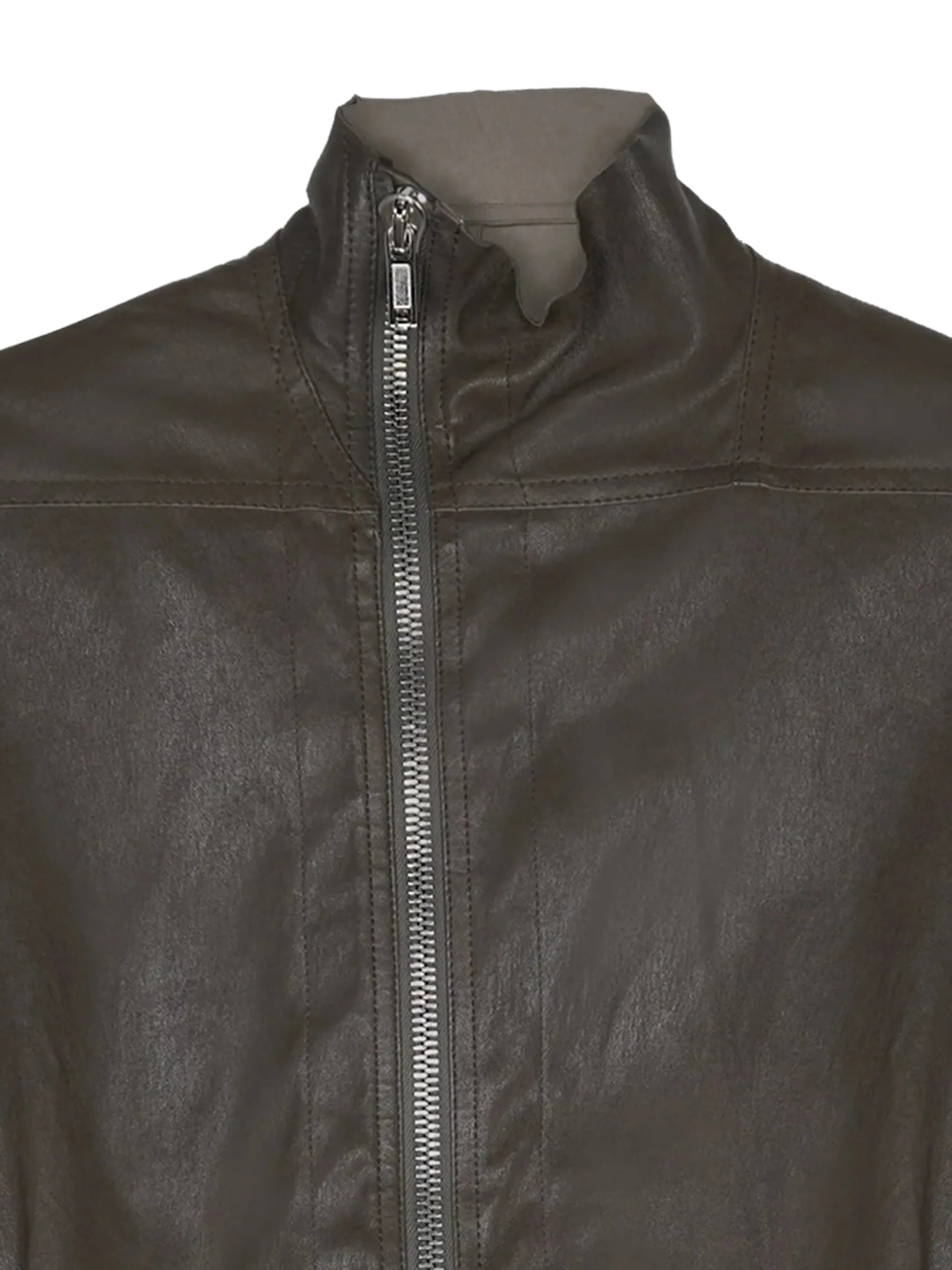 Rick Owens Leather Jacket — Brown