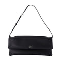 Courreges Leather Cuff Pouch Clutch — Black