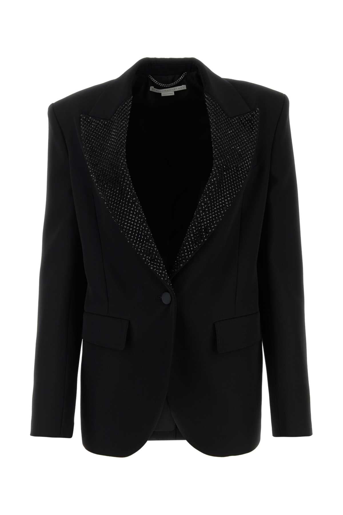 Stella McCartney Embellished Wool Blazer — Black
