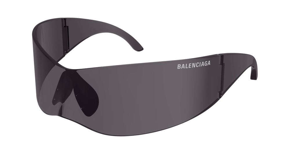 Balenciaga BB0299S Grey Shield Nylon Fiber Sunglasses — Grey